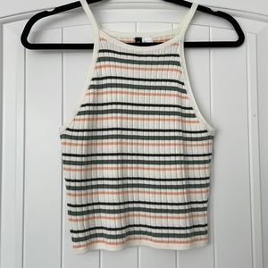 Striped sweater tank top, size M